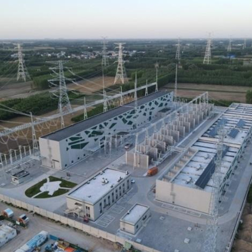 محطة Xiongdong 500kV الفرعية في منطقة Xiong'an الجديدة